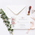 Dusty Pink Roses Floral Acrylic Clear Wedding Invitations CWIA61