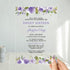 Lavender Purple Floral Sweet Sixteen Quinceanera Wedding Acrylic Invitation CWIA176