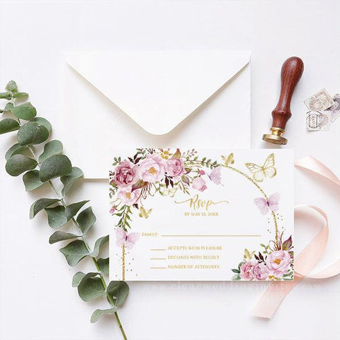 Pink Sparkle Glitter Dress Sweet 16 Birthday Transparent Acrylic Invitation CWIA172