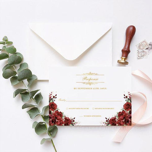 Princess & Red Roses Mis Quince Quinceanera Party Acrylic Invitation CWIA184