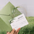 greenery and geometric inspired .04" clear wedding invitation CWIA82
