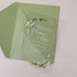 greenery and geometric inspired .04" clear wedding invitation CWIA82