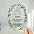 Greenery and gold leaves eucalyptus quinceañera acrylic invitations CWIA139