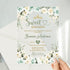 greenery ivory white floral sweet 16 15 clear acrylic invitation CWIA203