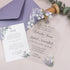 Lavender and Eucalyptus Affordable Clear Acrylic Wedding Invitations CWIA60
