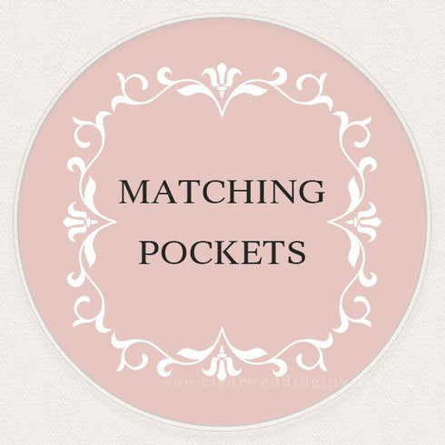 MATCHING POCKETS FOR ACRYLIC INVITATIONS
