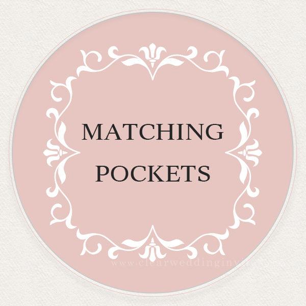 MATCHING POCKETS FOR ACRYLIC INVITATIONS