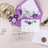 Plum and Silver Gray Floral Affordable Clear Wedding Invitations CWIA58 - Clear Wedding Invites