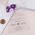 Plum and Silver Gray Floral Affordable Clear Wedding Invitations CWIA58 - Clear Wedding Invites