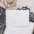 black and gold sparkle laser cut wedding invitations CWIL08