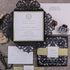 black and gold sparkle laser cut wedding invitations CWIL08