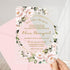 Quinceañera Blush Pink Floral Mis Quince Anos Transparent Invitation CWIA133