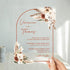 Boho Terracotta Arch Acrylic Wedding Invitations CWIA299