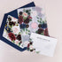 Navy Burgundy and Pink Floral Acrylic Wedding Invitations CWIA235