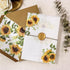 country style sunflower vellum wedding invitations CWIV25
