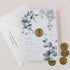 eucalyptus foliage vellum wedding invitations CWIV36