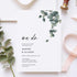 eucalyptus foliage vellum wedding invitations CWIV36