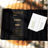 Gold Foil Acrylic Wedding Invitations with Black Velvet Pockets