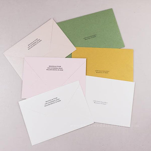 Guest Addressing on the Outer Envelopes (250GSM)