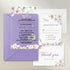 light purple and green floral acrylic butterfly invitations CWIA118