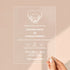 Love birds tie the knot Acrylic Wedding Invitations CWIA300