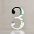 fancy script modern acrylic table number sign