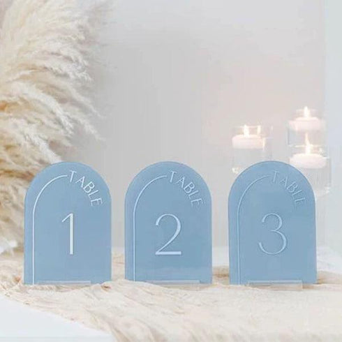fancy script modern acrylic table number sign