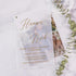 fancy script custom photo layer foil vellum wedding invitation
