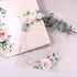 modern rose gold geometric with pink rose floral acrylic wedding invitations CWIA36