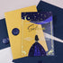 Celestial Midnight Blue Gold Moon Stars Quinceanera Acrylic Invitation CWIA151