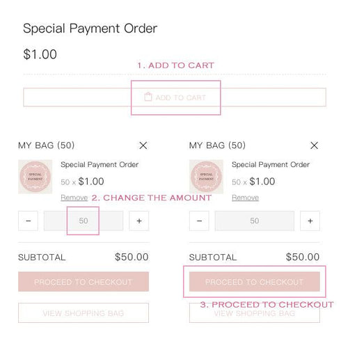 Special Payment Order - Clear Wedding Invites