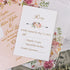bohemian pink fuchsia flowers vellum wedding invitations CWIV39
