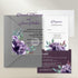 plum lavender floral acrylic elegant wedding Invitations CWIA127