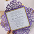 Glamorous Purple and Gold Wedding Invitations with Gold Glitter CWIL37