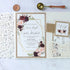 Burgundy pink and rose gold ivory Pocket Wedding Invitations CWIL104