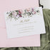 romantic elegant blush pink floral acrylic pocket wedding invitations CWIA269