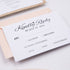rose gold glitter and blush pink laser cut wedding invitations