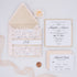 rose gold glitter and blush pink laser cut wedding invitations