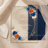 Royal Blue and Burnt Orange Acrylic Wedding Invitations