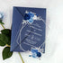 Royal Blue Shades of Roses Elegant Sweet 16 Quinceanera Acrylic Invitations CWIA223