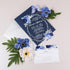 Royal Blue Shades of Roses Elegant Sweet 16 Quinceanera Acrylic Invitations CWIA223