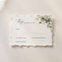 Affordable sage greenery wedding invitations with deckled edge