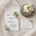 Affordable sage greenery wedding invitations with deckled edge