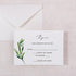 trending greenery olive branch wedding invitation with matching vellum jacket CWIV01