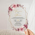 vintage cinnamon rose floral acrylic invitation CWIA96