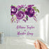 vivid purple florals jewel tone acrylic wedding invitations CWIA226