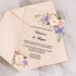 whimsy garden peach lavender acrylic wedding invitations CWIA123