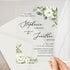 soft white floral eucalyptus acrylic wedding invitation CWIA265