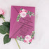 Acrylic Clear Pink Floral and Green Wedding Invitation CWIA26