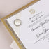 Elegant Ivory and Gold Glittery Layered Wedding Invitations CWIFL01